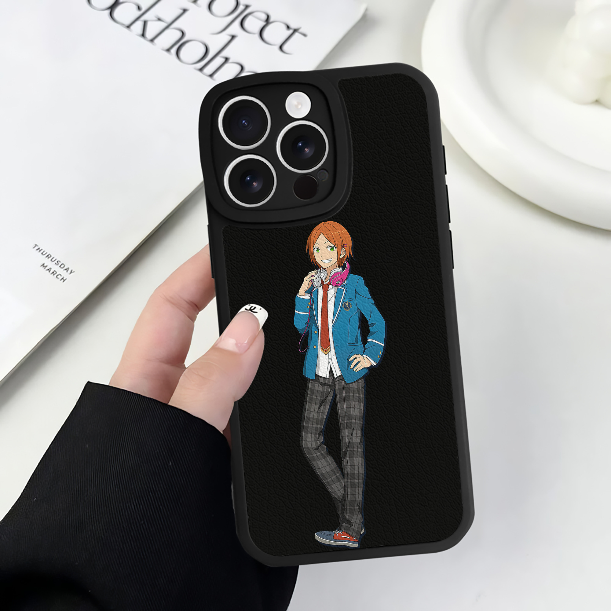 （画像用） あんさんぶるスターズ! Ensemble Stars 【iPhone 16シリーズ対応】シリコンスマホケース（レザー調） 材質：シリコン
